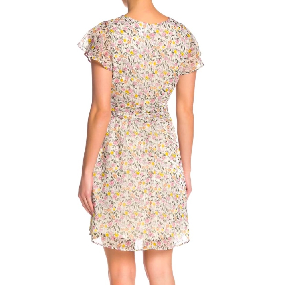 Sam Edelman Chiffon Patterned Drape Mini Dress NWT - image 4